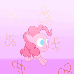 Size: 1024x1024 | Tagged: safe, artist:mr-degration, pinkie pie, earth pony, pony, g4, animated, chibi, female, running, solo, the horse in motion