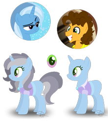 Size: 657x744 | Tagged: safe, artist:pegasister64, cheese sandwich, trixie, oc, oc:smokey mirrors, pony, unicorn, g4, base used, cheesetrix, female, mare, offspring, parent:cheese sandwich, parent:trixie, parents:cheesetrix, simple background, transparent background