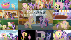 Size: 1280x721 | Tagged: safe, edit, edited screencap, editor:quoterific, screencap, fluttershy, pinkie pie, rarity, spike, twilight sparkle, alicorn, pegasus, pony, unicorn, a bird in the hoof, a health of information, dragonshy, friendship is magic, g4, green isn't your color, over a barrel, season 1, season 2, season 5, season 7, stare master, swarm of the century, the hooffields and mccolts, the return of harmony, winter wrap up, chef's hat, collage, female, hat, hot air balloon, lesbian, quill, scroll, ship:twishy, shipping, snow, sugarcube corner, twilight sparkle (alicorn), twilight's castle, twinkling balloon, unicorn twilight, winter