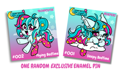 Size: 1920x1080 | Tagged: safe, artist:ruef, artist:techycutie, oc, oc:bedtime, bat pony, enamel pin, enameldreams, pin club, pins