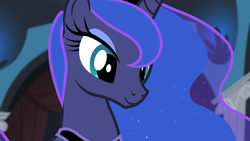 Size: 1920x1080 | Tagged: safe, screencap, princess luna, alicorn, pony, for whom the sweetie belle toils, g4, my little pony: friendship is magic, female, mare, smiling, solo