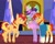 Size: 1280x1024 | Tagged: safe, artist:estories, artist:hehepeachyy, sunburst, sunset shimmer, twilight sparkle, oc, oc:ophelia, alicorn, pony, unicorn, g4, baby, baby pony, brother and sister, clothes, feathered wings, female, filly, foal, hair bun, levitation, magic, male, mare, new parents, obtrusive watermark, offspring, parent:sunburst, parent:twilight sparkle, parents:twiburst, ship:twiburst, shipping, siblings, stallion, straight, sunny siblings, sweater, telekinesis, twilight sparkle (alicorn), twilight's castle, watermark, wings