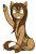 Size: 850x1250 | Tagged: safe, artist:skydreams, oc, oc only, oc:way right, kirin, 2021 community collab, derpibooru community collaboration, broken horn, female, horn, looking at you, mare, simple background, sitting, smiling, solo, transparent background, waving