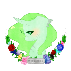 Size: 500x500 | Tagged: safe, artist:ruhiana, oc, oc only, oc:merriweather, pony, unicorn, ask merriweather, bust, female, mare, portrait, simple background, solo, transparent background