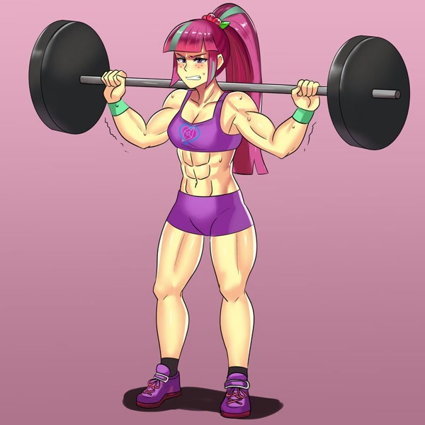 Premium Photo | A muscular man lifting weights anime illustration