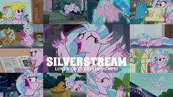 Size: 1978x1113 | Tagged: safe, edit, edited screencap, editor:quoterific, screencap, applejack, fluttershy, gallus, ocellus, rockhoof, sandbar, silverstream, earth pony, griffon, hippogriff, pegasus, pony, pukwudgie, a matter of principals, a rockhoof and a hard place, g4, marks for effort, non-compete clause, school daze, school raze, what lies beneath, collage, crossword puzzle, eyes closed, hammer, open mouth, rockhoof's shovel, shovel
