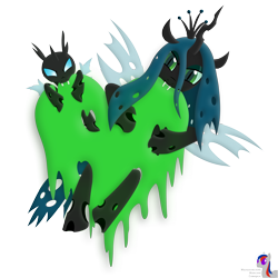 Size: 4401x4402 | Tagged: safe, artist:intelmax89, queen chrysalis, changeling, changeling queen, g4, cheeselegs, cute, cutealis, fangs, female, heart, nom, simple background, transparent background