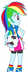 Size: 400x1000 | Tagged: safe, artist:ftvs-cm45, edit, edited screencap, screencap, rainbow dash, equestria girls, g4, my little pony equestria girls, background removed, football, not a vector, simple background, solo, sports, transparent background
