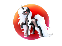 Size: 3200x2400 | Tagged: safe, artist:minelvi, oc, oc only, pony, unicorn, colored hooves, high res, horn, raised hoof, simple background, solo, transparent background, unicorn oc