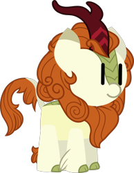 Size: 5366x6927 | Tagged: safe, artist:isaac_pony, autumn blaze, kirin, pony, g4, awwtumn blaze, cute, female, horns, kibiy pony, show accurate, simple background, smiling, solo, standing, transparent background, vector
