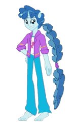 Size: 335x597 | Tagged: safe, artist:loomytyranny, party favor, unicorn, equestria girls, g4, barefoot, equestria girls-ified, feet, long hair, male, png, simple background, solo, transparent background
