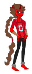 Size: 261x597 | Tagged: safe, artist:kyleakersxd, artist:loomytyranny, human, unicorn, equestria girls, g4, 1000 hours in ms paint, barefoot, fanart, feet, kyle red, png