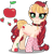 Size: 1500x1524 | Tagged: safe, artist:gihhbloonde, oc, oc only, earth pony, pony, clothes, female, magical lesbian spawn, mare, offspring, parent:applejack, parent:cherry jubilee, parents:cherryjack, simple background, socks, solo, transparent background