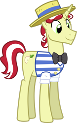 Size: 1931x3104 | Tagged: safe, artist:90sigma, flim, pony, unicorn, g4, bowtie, clothes, hat, high res, male, simple background, solo, stallion, transparent background, vector