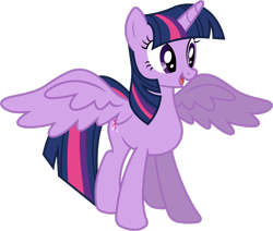 Size: 2658x2257 | Tagged: safe, artist:90sigma, twilight sparkle, alicorn, pony, g4, magical mystery cure, female, high res, mare, simple background, solo, spread wings, transparent background, twilight sparkle (alicorn), vector, wings