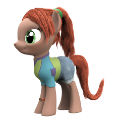 Size: 1024x1024 | Tagged: safe, artist:veryoldbrony, earth pony, pony, 3d, 3d render, lego friends, ponified, simple background, solo, source filmmaker, transparent background