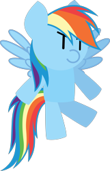 Size: 5392x8374 | Tagged: safe, artist:isaac_pony, rainbow dash, pegasus, pony, g4, cute, female, food, horns, kibiy pony, show accurate, simple background, smiling, solo, spread wings, standing, transparent background, vector, wings