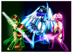 Size: 3802x2765 | Tagged: safe, artist:minelvi, oc, oc only, earth pony, pegasus, pony, bipedal, clothes, cosplay, costume, earth pony oc, high res, mortal kombat, pegasus oc, wings