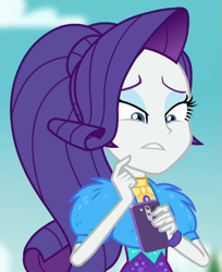 Size: 505x620 | Tagged: safe, screencap, rarity, equestria girls, equestria girls series, g4, lost and pound, spoiler:eqg series (season 2), cellphone, cropped, female, music festival outfit, phone, smartphone, solo