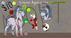 Size: 1280x681 | Tagged: safe, artist:imreer, oc, oc only, pony, unicorn, bust, doll, ear piercing, earring, female, glowing horn, horn, jewelry, magic, mare, needle, piercing, reference sheet, stitches, telekinesis, toy, unicorn oc