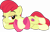 Size: 4261x2766 | Tagged: safe, alternate version, artist:djdavid98 edits, artist:sollace, edit, edited edit, editor:slayerbvc, vector edit, apple bloom, earth pony, pony, g4, growing up is hard to do, my little pony: friendship is magic, :o, apple bloom's bow, bedroom eyes, bow, coat markings, cropped, cute, cutie mark, draw me like one of your french girls, female, filly, foal, hair bow, lidded eyes, looking at you, lying down, no regrets, on side, open mouth, show accurate, simple background, socks (coat markings), solo, the cmc's cutie marks, transparent background, vector