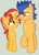 Size: 427x596 | Tagged: safe, artist:jadeharmony, flash sentry, sunset shimmer, pony, unicorn, g4, equestria girls ponified, female, male, ponified, ship:flashimmer, shipping, straight