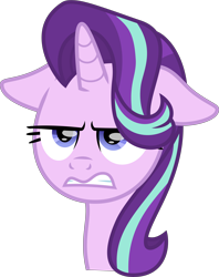 Size: 5831x7357 | Tagged: safe, artist:starcollider, starlight glimmer, pony, unicorn, a horse shoe-in, g4, .svg available, absurd resolution, bust, female, floppy ears, mare, simple background, solo, starlight glimmer is not amused, svg, transparent background, unamused, vector