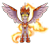 Size: 2500x2200 | Tagged: safe, artist:opal_radiance, daybreaker, princess celestia, alicorn, pony, g4, armor, crown, female, frown, glowing, glowing eyes, high res, hoof shoes, jewelry, looking at you, mane of fire, mare, regalia, simple background, solo, spread wings, transparent background, wing armor, wings