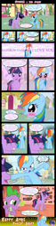 Size: 1229x4878 | Tagged: safe, artist:bigsnusnu, rainbow dash, spike, twilight sparkle, pegasus, pony, unicorn, comic:dusk shine in pursuit of happiness, g4, abuse, angry, april fools, april fools 2020, april fools joke, black eye, blushing, book, crying, cute, dashabetes, dusk shine, f zero, falcon punch, half r63 shipping, implied captain falcon, laughing, love confession, prank, punch, reference, reference to another series, reference used, rule 63, shipping, show accurate, super smash bros., tears of anger, tears of rage, twilybuse