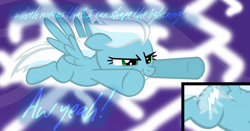Size: 1280x670 | Tagged: safe, artist:ask-fleetfoot, fleetfoot, pegasus, pony, g4, ask-fleetfoot, blue coat, blue mane, blue tail, cutiespark, female, filly, filly fleetfoot, green eyes, show accurate, solo, tail, two toned mane, white mane, white tail, wings