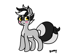 Size: 2732x2048 | Tagged: safe, artist:sunlightgryphon, oc, oc:bandy cyoot, blushing, high res, simple background, smiling