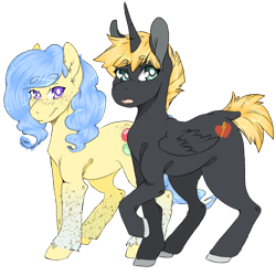 Size: 2000x2000 | Tagged: safe, artist:miphassl, oc, oc only, oc:bb-shay, oc:recondash, alicorn, earth pony, pony, 2023 community collab, derpibooru community collaboration, duo, high res, simple background, transparent background