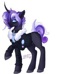 Size: 2598x3326 | Tagged: safe, artist:nightingalewolfie, oc, oc only, oc:lavish lavender, pony, unicorn, clothes, high res, jacket, male, simple background, solo, stallion, transparent background