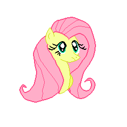 Size: 250x250 | Tagged: safe, artist:nate5700, fluttershy, pegasus, pony, g4, 1000 hours in ms paint, bust, pixel art, portrait, simple background, solo, white background