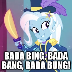 Size: 1077x1078 | Tagged: safe, edit, edited screencap, screencap, trixie, equestria girls, g4, my little pony equestria girls: better together, street magic with trixie, caption, image macro, imgflip, quote, text