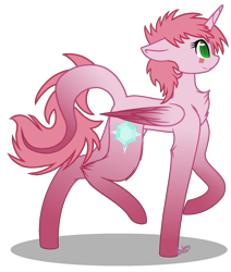 Size: 1712x2015 | Tagged: safe, artist:muhammad yunus, alicorn, pony, aelita schaeffer, classic art, code lyoko, female, floppy ears, mare, ponified, simple background, smiling, solo, transparent background