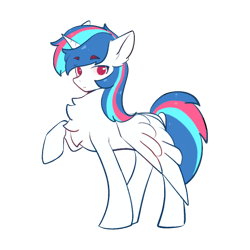 Size: 2500x2500 | Tagged: safe, artist:左左, oc, oc only, oc:lucent starscape, oc:星夜流光, pony, 2021 community collab, derpibooru community collaboration, chest fluff, high res, horn, simple background, solo, transparent background, wings