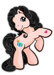 Size: 338x471 | Tagged: safe, oc, oc only, oc:zone, earth pony, pony, g3, female, heart, looking at you, mare, simple background, smiling, solo, transparent background