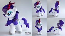 Size: 2200x1204 | Tagged: safe, artist:meplushyou, rarity, kirin, g4, irl, kirin rarity, kirin-ified, photo, plushie, solo, species swap