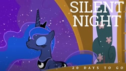 Size: 1920x1080 | Tagged: safe, edit, edited screencap, editor:quoterific, screencap, princess luna, alicorn, pony, g4, my little pony best gift ever, my little pony: friendship is magic, 20, eyes closed, female, mare, snow, snowfall, solo