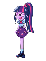 Size: 1668x2224 | Tagged: safe, alternate version, artist:batipin, sci-twi, twilight sparkle, equestria girls, g4, eyes closed, female, multiple variants, open mouth, pleasure, simple background, solo, sumashi gao, transparent background