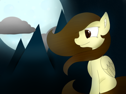 Size: 2828x2121 | Tagged: safe, artist:whitehershey, oc, oc only, oc:white hershey, pegasus, pony, female, high res, mountain, solo