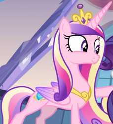 Size: 1128x1233 | Tagged: safe, screencap, princess cadance, alicorn, pony, g4, games ponies play, season 3, cropped, crown, crystal, cute, cutedance, female, folded wings, hug, jewelry, mare, regalia, solo focus, wings