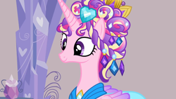 Size: 1920x1080 | Tagged: safe, screencap, princess cadance, alicorn, pony, g4, games ponies play, ceremonial headdress, clothes, dress, female, mare, solo