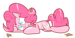 Size: 1280x653 | Tagged: safe, artist:mr-degration, pinkie pie, earth pony, pony, g4, female, food, ice cream, ice cream cone, simple background, solo, transparent background