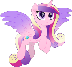 Size: 6311x5929 | Tagged: safe, artist:inaactive, princess cadance, alicorn, pony, g4, absurd resolution, colored wings, colored wingtips, female, mare, movie accurate, simple background, solo, transparent background, vector