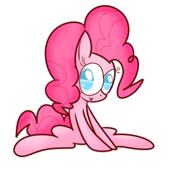 Size: 994x983 | Tagged: safe, artist:mr-degration, pinkie pie, earth pony, pony, g4, female, simple background, sitting, solo, transparent background