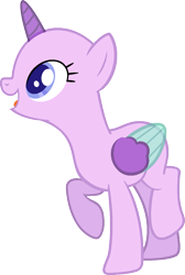 Size: 971x1444 | Tagged: safe, artist:pegasski, oc, oc only, alicorn, pony, g4, the beginning of the end, alicorn oc, bald, base, eyelashes, female, horn, mare, open mouth, raised hoof, simple background, smiling, solo, transparent background, transparent horn, transparent wings, two toned wings, wings