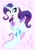 Size: 1920x2716 | Tagged: safe, artist:julunis14, rarity, pony, unicorn, g4, christmas, christmas stocking, cute, cutie mark, digital, female, glowing horn, high res, holiday, horn, looking at you, magic, magic aura, mare, open mouth, open smile, raribetes, sewing, signature, simple background, smiling, smiling at you, sock, solo, telekinesis