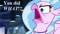 Size: 1280x720 | Tagged: safe, edit, edited screencap, editor:korora, screencap, silverstream, classical hippogriff, hippogriff, g4, what lies beneath, angry, jewelry, necklace, reaction image, speech, talking